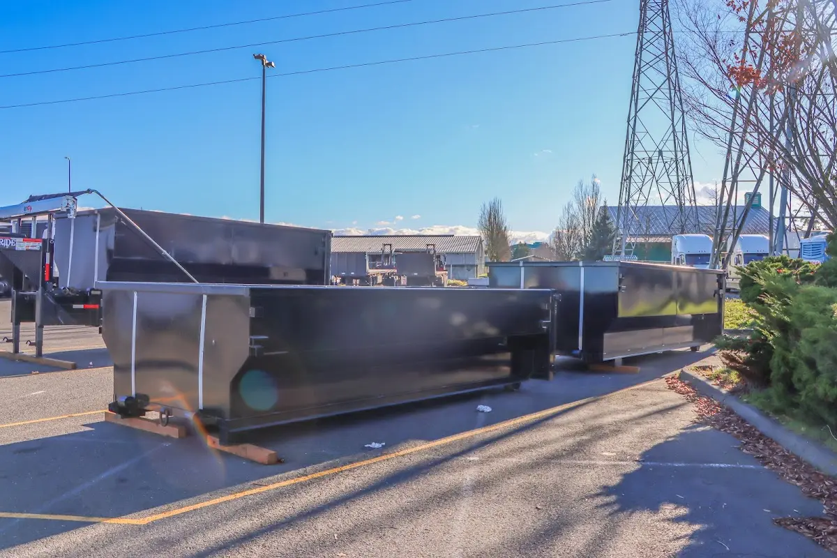 Roll-off dumpster ready for waste disposal at job site for Estate Cleanout Dumpster Rental in Rincon